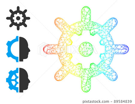 Rainbow Gradient Net Mesh Nanotechnology Icon 89584839