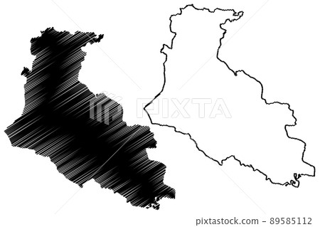 East Singhbhum district (Jharkhand State, Republic of India, Kolhan division) map vector illustration, scribble sketch East Singhbhum map 89585112