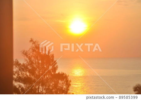 beach, sea and sun or sea background or sunset 89585399