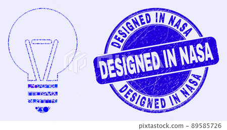 Blue Distress Designed in NASA Seal and Electric Bulb Mosaic Blue Distress Designed in NASA Seal and Electric Bulb Mosaic 89585726