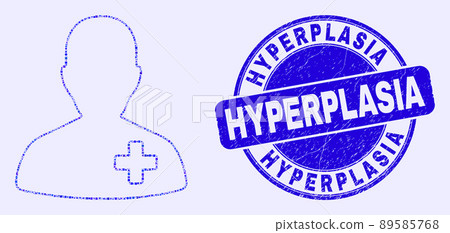 Blue Grunge Hyperplasia Stamp and Doctor Mosaic 89585768