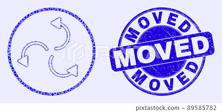 Blue Distress Moved Stamp and Cyclone Arrows Mosaic Blue Distress Moved Stamp and Cyclone Arrows Mosaic 89585782