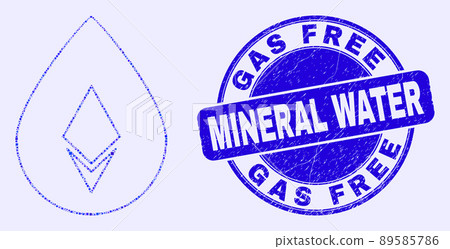 Blue Distress Gas Free Mineral Water Seal and Crystal Drop Mosaic Blue Distress Gas Free Mineral Water Seal and Crystal Drop Mosaic 89585786