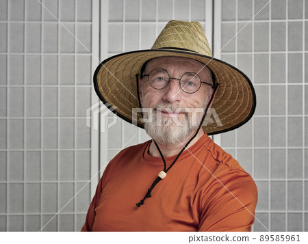 portrait of happy and smiling senior man portrait of happy and smiling senior man 89585961