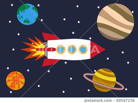 Rocket space background 89587256