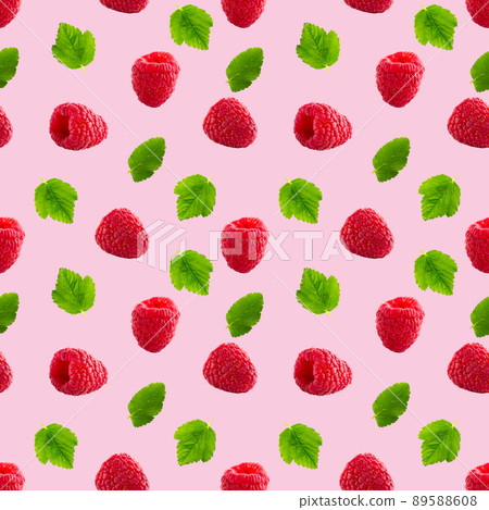 Seamless pattern with raspberry. Berries abstract background. Raspberry pattern for package design Seamless pattern with raspberry. Berries abstract background. Raspberry pattern for package design 89588608