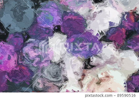 abstract oil painting peony flower rose flower illustration abstract oil painting peony flower rose flower illustration 89590516