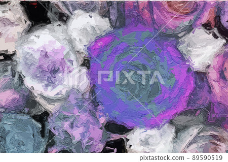 abstract oil painting peony flower rose flower illustration abstract oil painting peony flower rose flower illustration 89590519