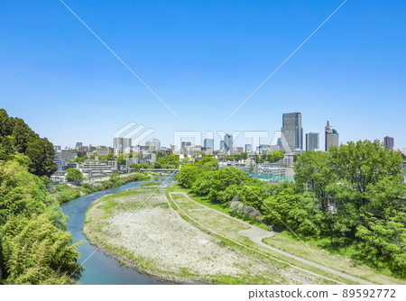 Sendai city panoramic view Sendai city panoramic view from Aoba Castle ruins Sendai city panoramic view Sendai city panoramic view from Aoba Castle ruins 89592772