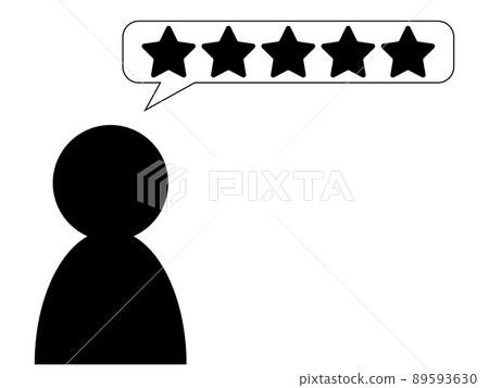 五星級評論人圖標氣球在右邊 89593630