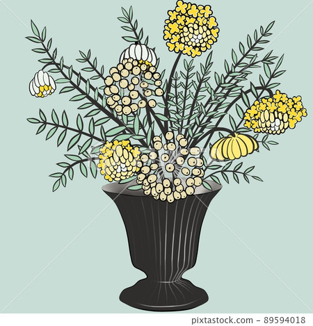 Flower illustrations, cut flowers, flowers in vases, mitsumata, fresh flowers Flower illustrations, cut flowers, flowers in vases, mitsumata, fresh flowers 89594018