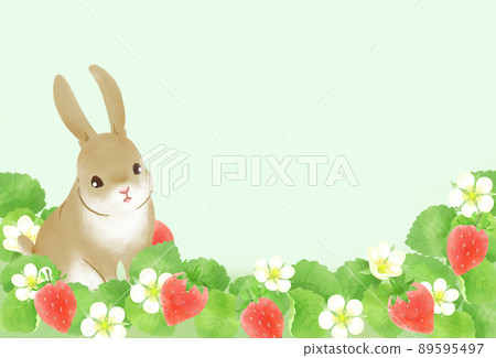 新年賀卡模板兔年(無文字) 新年賀卡模板兔年(無文字) 89595497