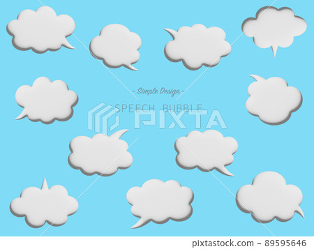 簡單的 3D 雲氣球框架集 簡單的 3D 雲氣球框架集 89595646