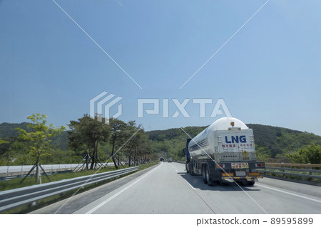 special car driving on highway 89595899