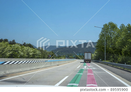 special car driving on highway 89595900