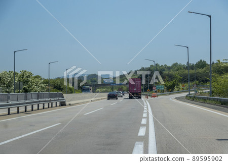 special car driving on highway special car driving on highway 89595902