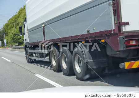 container truck on highway container truck on highway 89596073