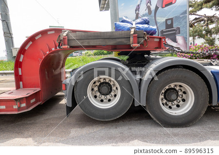 A special car stopped at a rest area 89596315