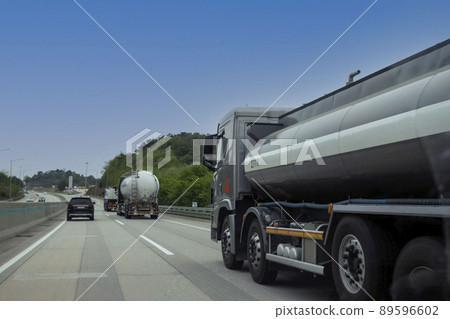 special car driving on highway special car driving on highway 89596602