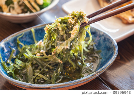 Sashimi kelp. Healthy seafood salad. Sashimi kelp. Healthy seafood salad. 89596948