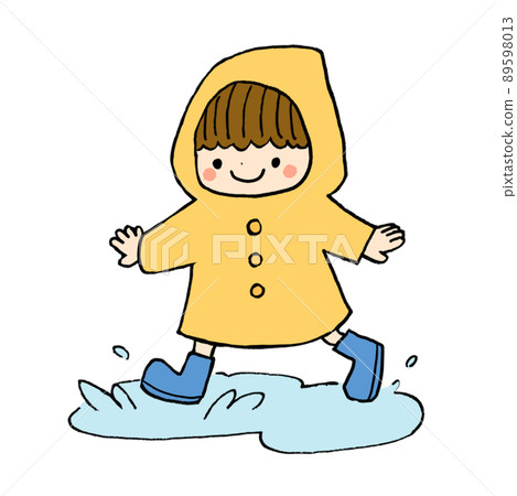 一個男孩穿著河童的插圖 一個男孩穿著河童的插圖 89598013
