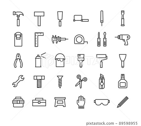 DIY 線描圖標集 89598955