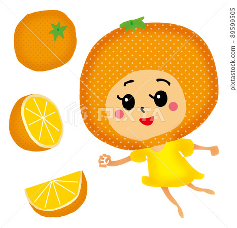 Cute fruit fairy, mandarin orange hood Cute fruit fairy, mandarin orange hood 89599505