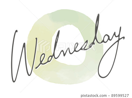 Handwritten day of the week icon_Wednesday 89599527