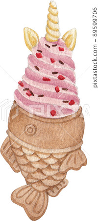 Ice cream summer watercolor png Ice cream summer watercolor png 89599706