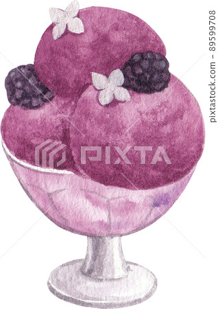 Ice cream summer watercolor png 89599708