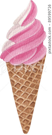 Ice cream summer watercolor png 89599716