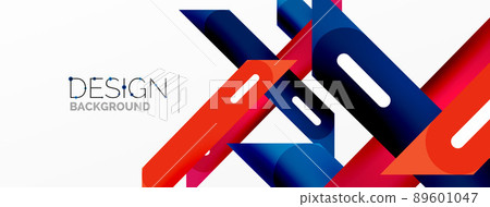 Background overlapping lines. Dynamic lines abstract wallpaper. Straight lines composition vector illustration for wallpaper banner background or landing page 89601047