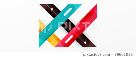 Background overlapping lines. Dynamic lines abstract wallpaper. Straight lines composition vector illustration for wallpaper banner background or landing page 89601056