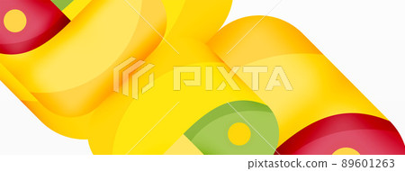 Creative geometric wallpaper. Round arrow shape minimal geometric background. Techno business template for wallpaper, banner, background or landing Creative geometric wallpaper. Round arrow shape minimal geometric background. Techno business template for wallpaper, banner, background or landing 89601263