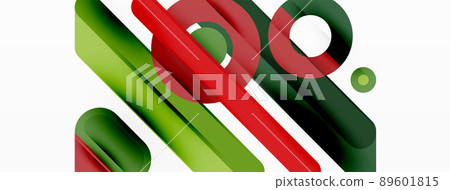 Creative geometric wallpaper. Minimal lines and circles background 89601815