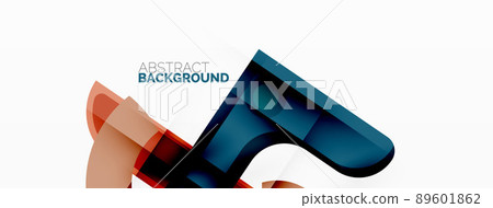 Minimalist geometric abstract background. Lines, circles with shadow effects composition wallpaper design Minimalist geometric abstract background. Lines, circles with shadow effects composition wallpaper design 89601862