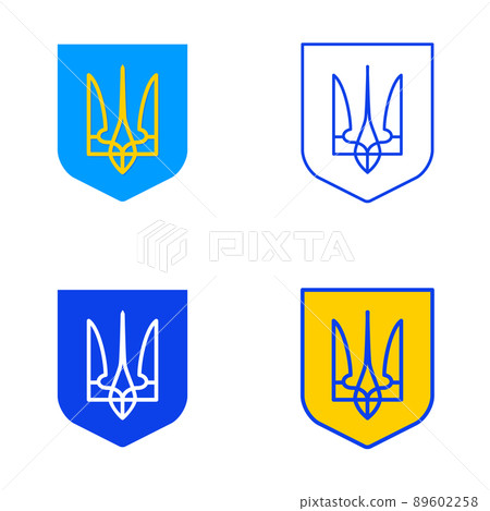 Ukraine coat of arms icon set Ukraine coat of arms icon set 89602258