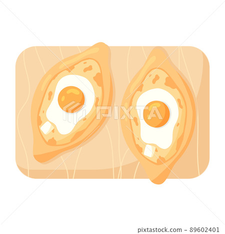 Traditional Adjarian and Georgian dish - khachapuri. 89602401