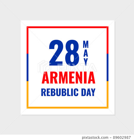 Armenia Republic Day typography poster. Armenian holiday celebrated on May 18. Vector template for banner, greeting card, flyer, etc 89602987