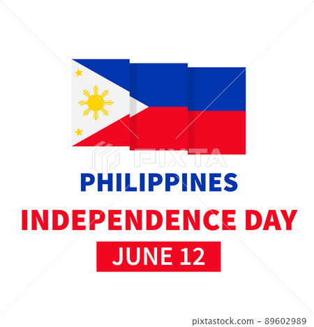 Philippines Independence Day typography poster with flag isolated on white. National holiday celebrated on June 12. Vector template for, banner, greeting card, flyer, etc Philippines Independence Day typography poster with flag isolated on white. National holiday celebrated on June 12. Vector template for, banner, greeting card, flyer, etc 89602989