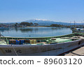 Kisakata Fishing Port and Mt.Chokai 89603120