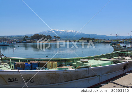 Kisakata Fishing Port and Mt.Chokai 89603120