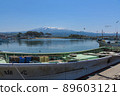 Kisakata Fishing Port and Mt.Chokai 89603121