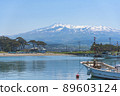 Kisakata Fishing Port and Mt.Chokai 89603124