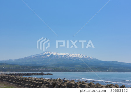 Kisakata Fishing Port and Mt.Chokai 89603132