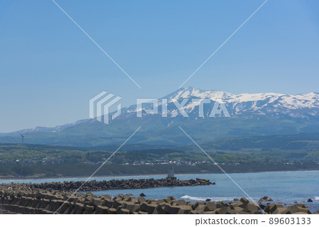 Kisakata Fishing Port and Mt.Chokai 89603133