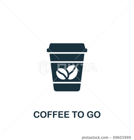Coffee To Go icon. Monochrome simple Drinks icon for templates, web design and infographics 89603999