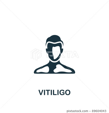Vitiligo icon. Monochrome simple Deseases icon for templates, web design and infographics 89604043