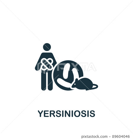 Yersiniosis icon. Monochrome simple Deseases icon for templates, web design and infographics 89604046