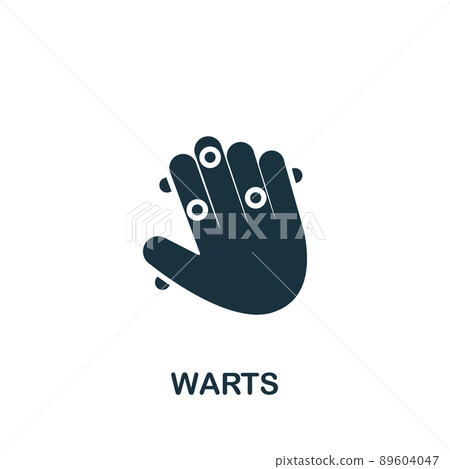 Warts icon. Monochrome simple Deseases icon for templates, web design and infographics 89604047